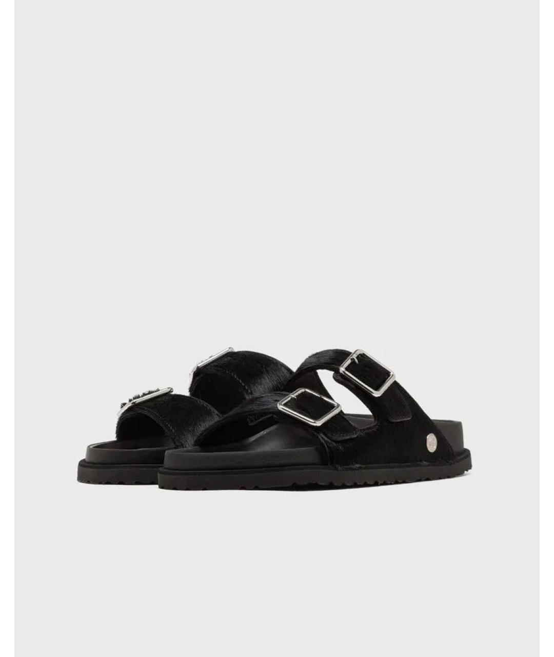 BIRKENSTOCK Черные кожаные сандалии, фото 2