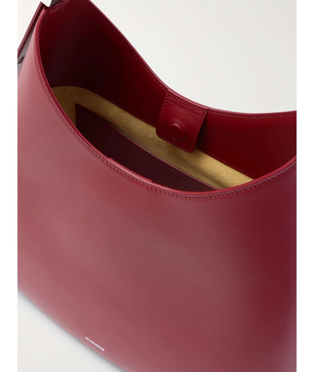 JIL SANDER Красная кожаная сумка через плечо, фото 5