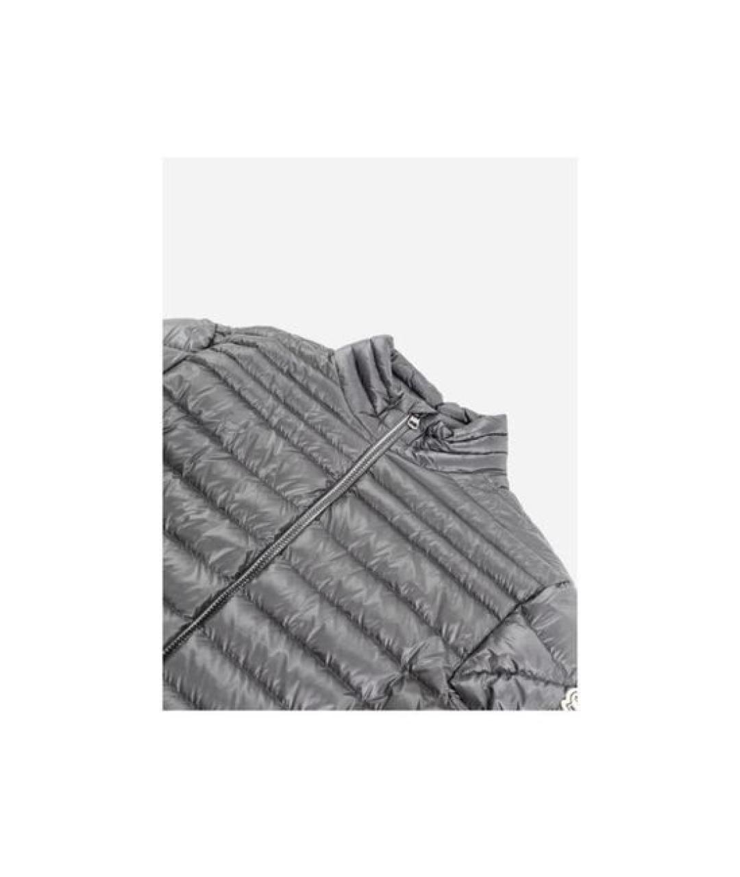MONCLER Серая полиамидовая куртка, фото 2