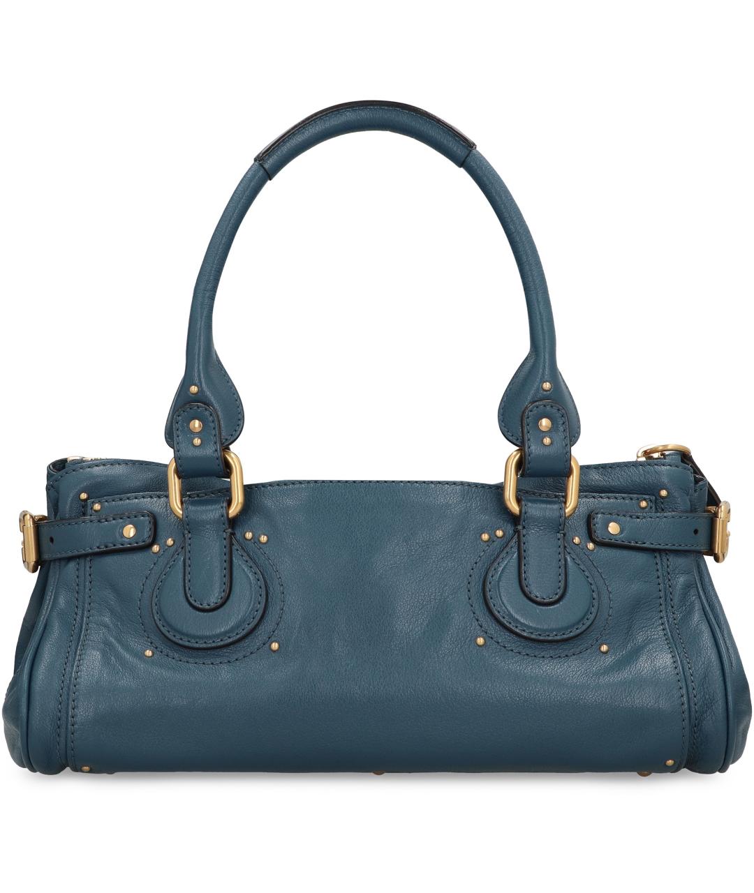 CHLOE Синяя кожаная сумка тоут, фото 4