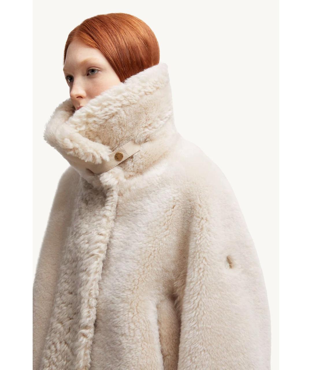 MONCLER Бежевая кожаная куртка, фото 4