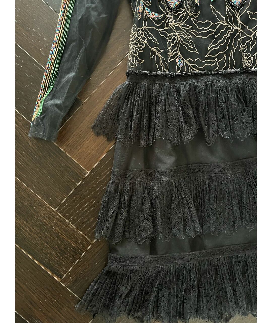 VALENTINO Черное кружевное вечернее платье, фото 3