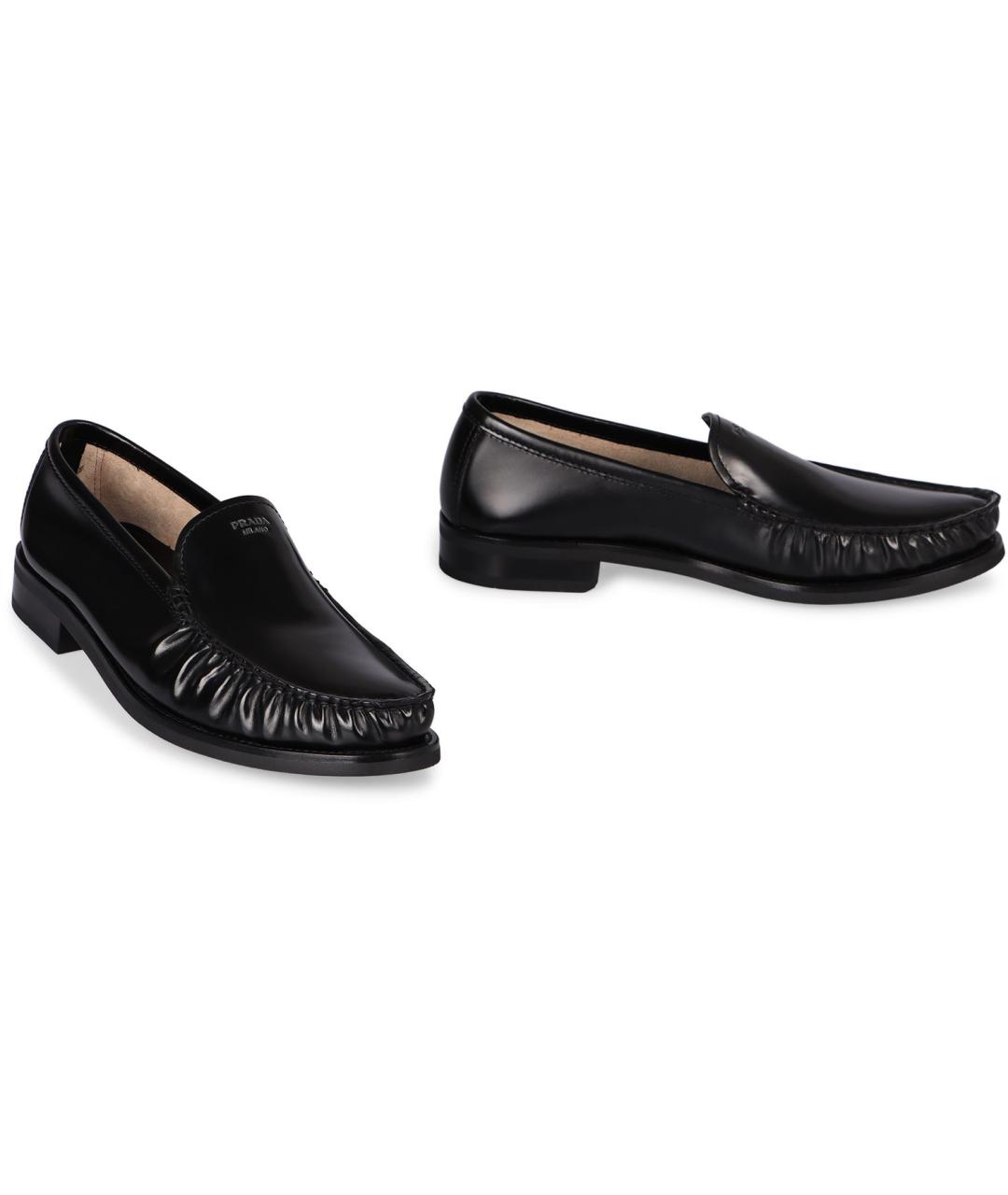 PRADA Черные кожаные лоферы, фото 3