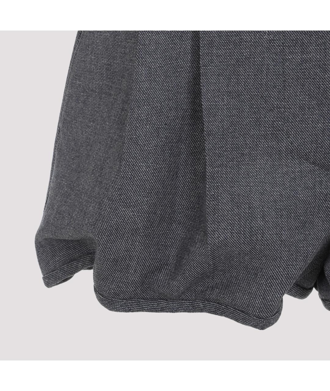 PRADA Серые шерстяные шорты, фото 5