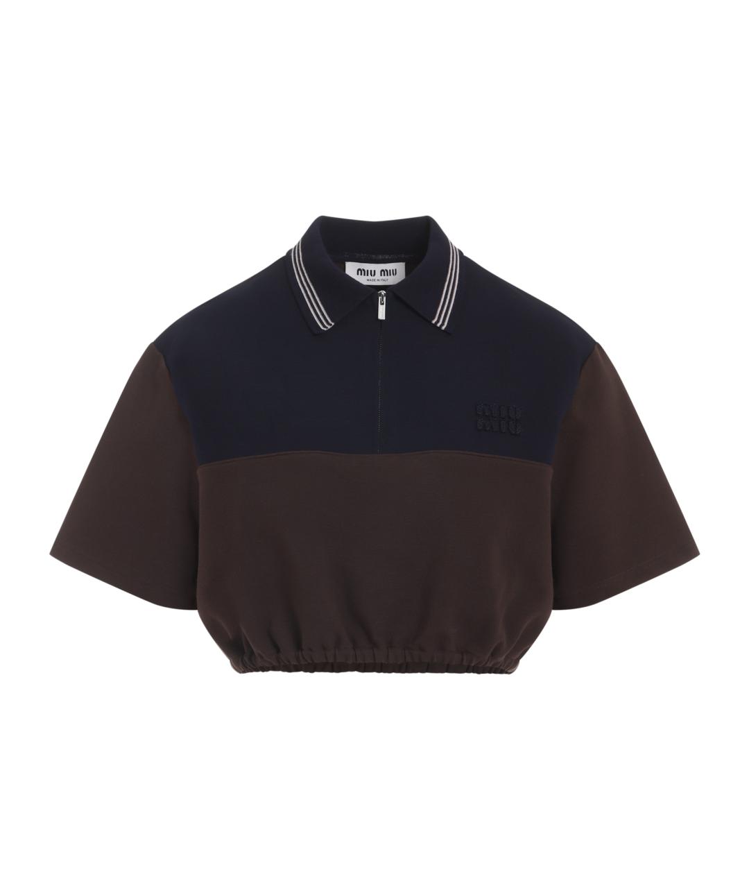 MIU MIU Мульти вискозная футболка, фото 1