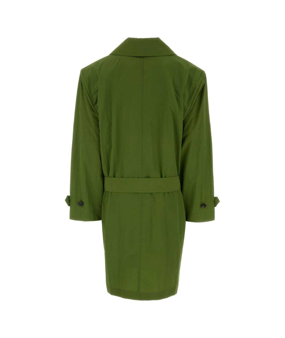 SAINT LAURENT Зеленый полиамидовый тренч/плащ, фото 2