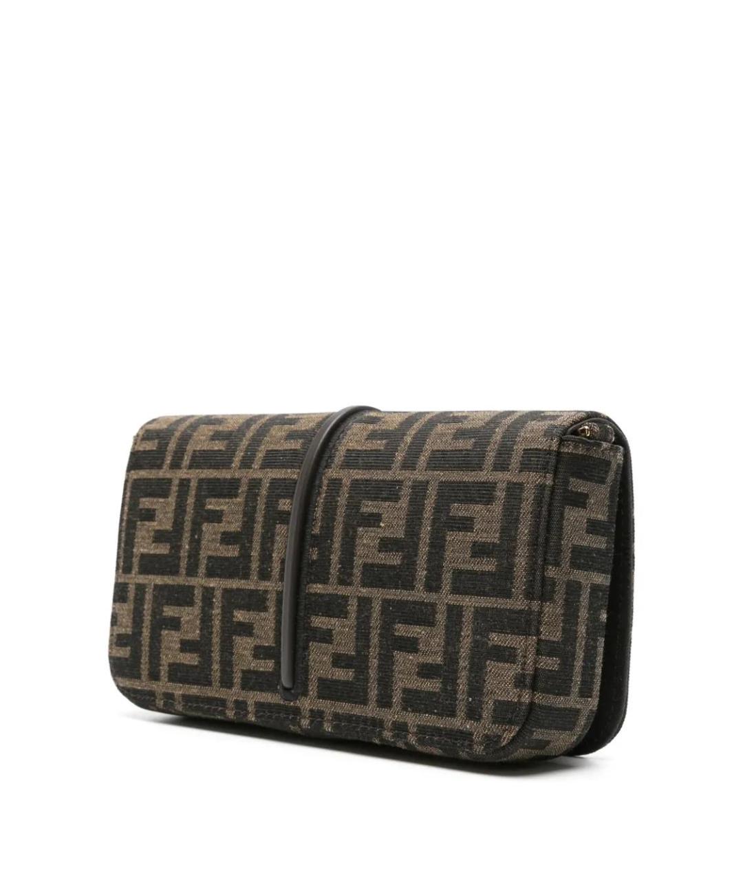 FENDI Коричневый кожаный кошелек, фото 3