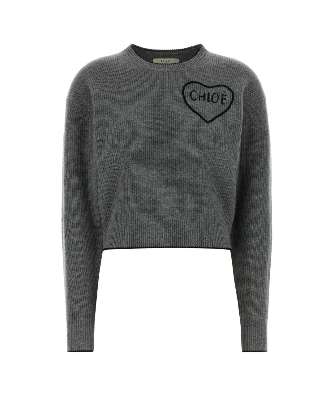 CHLOE Серый шерстяной джемпер / свитер, фото 1