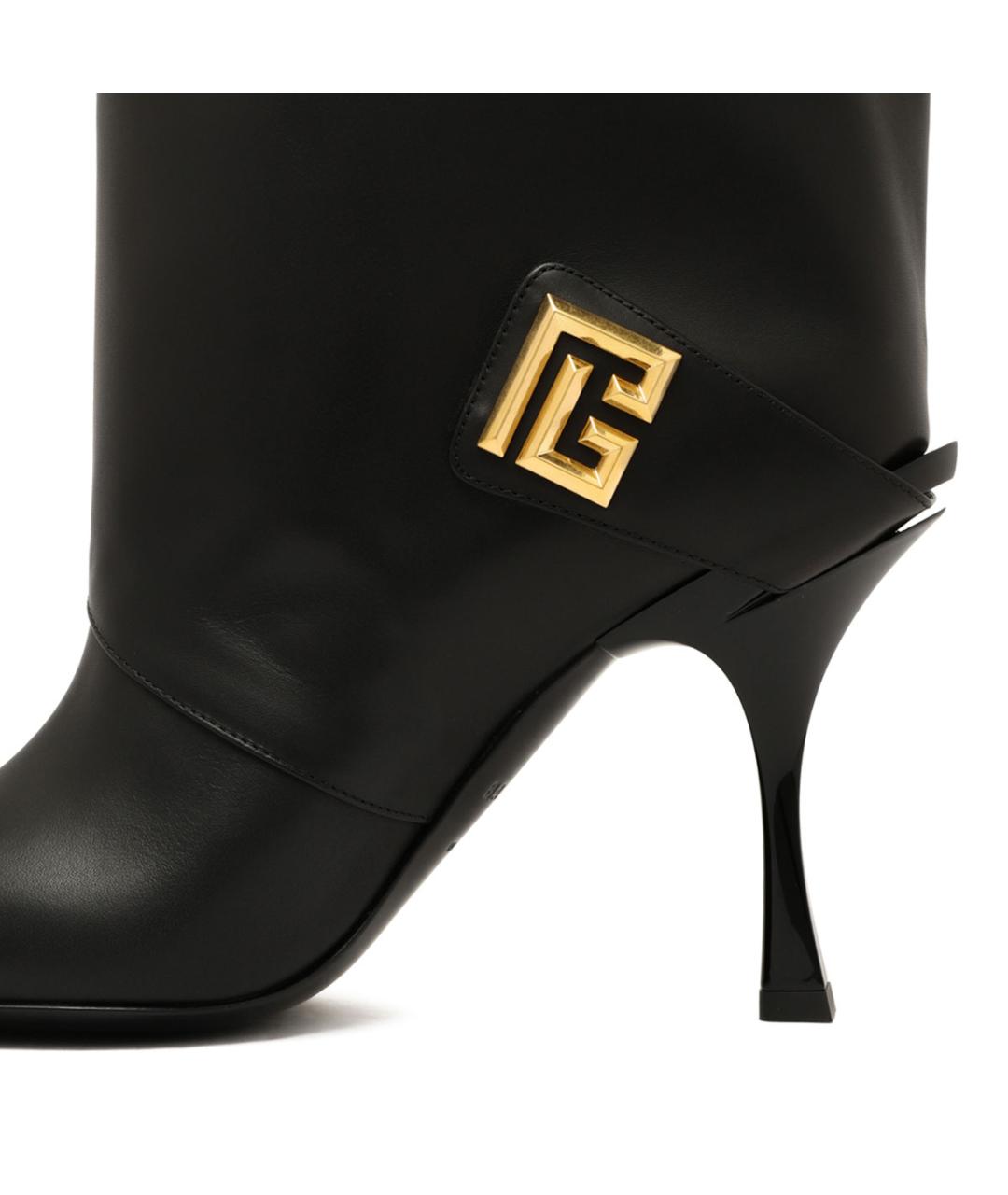 BALMAIN Черные кожаные сапоги, фото 4