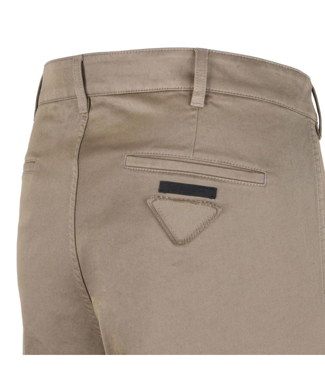 PRADA Бежевые хлопковые повседневные брюки, фото 4