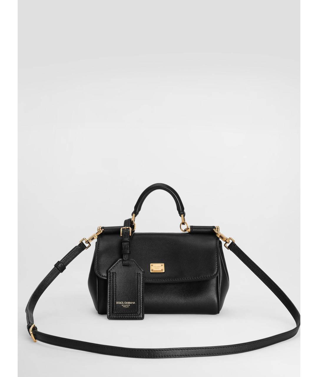 DOLCE&GABBANA Черная сумка тоут, фото 4