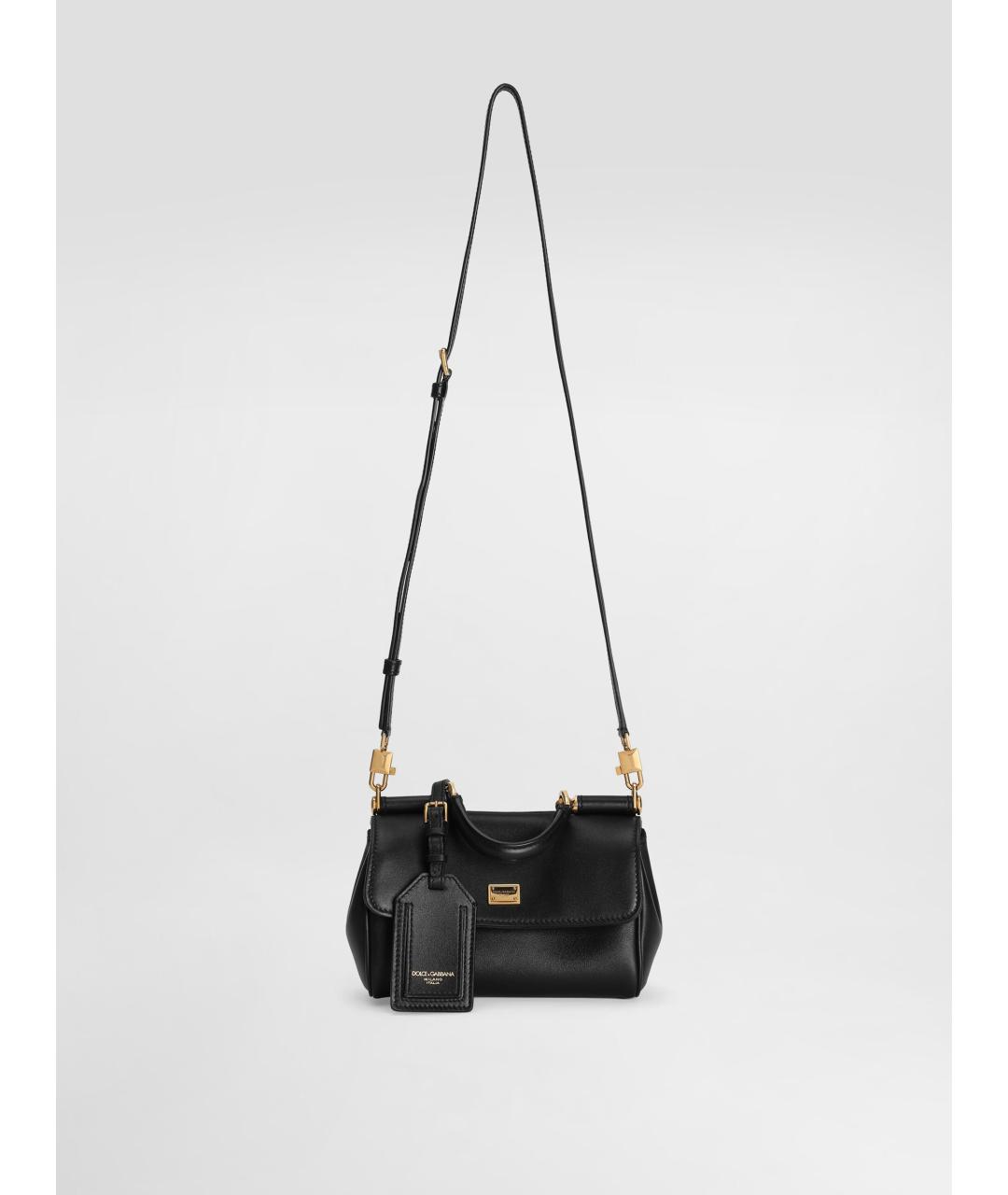 DOLCE&GABBANA Черная сумка тоут, фото 5