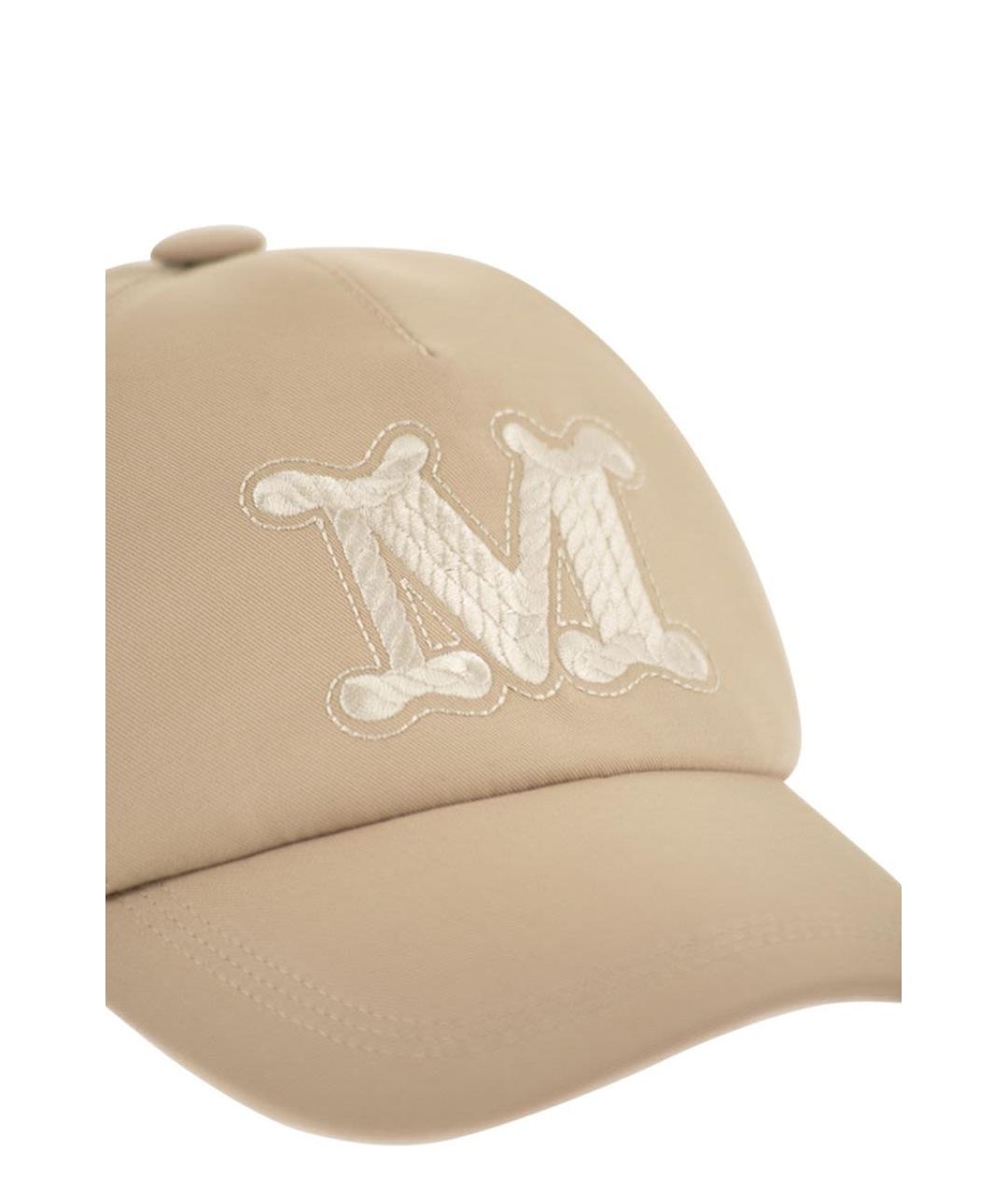 MAX MARA Бежевая хлопковая кепка, фото 4