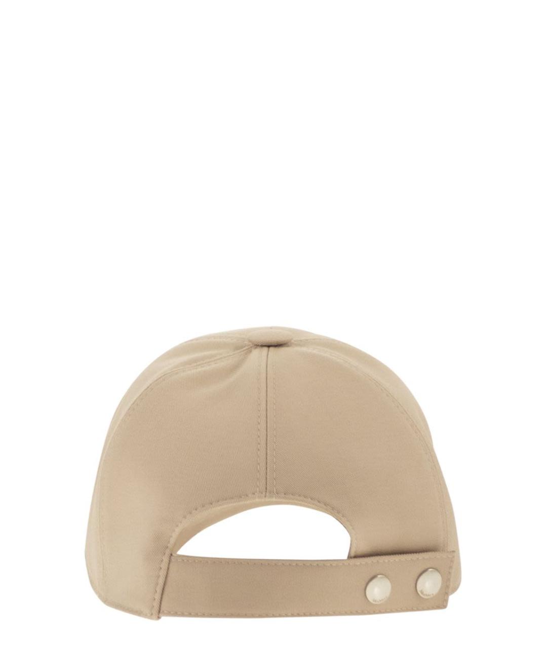 MAX MARA Бежевая хлопковая кепка, фото 2