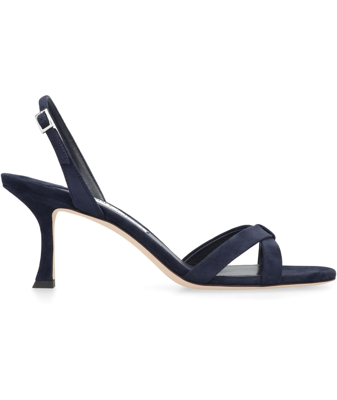 JIMMY CHOO Синие кожаные босоножки, фото 2