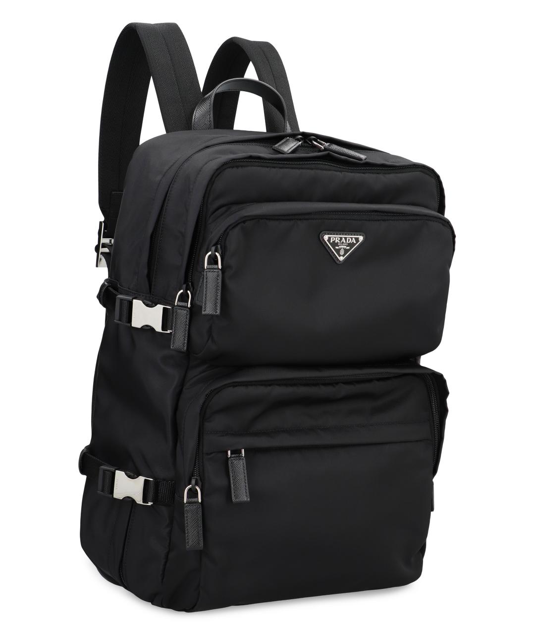 PRADA Черный синтетический рюкзак, фото 3