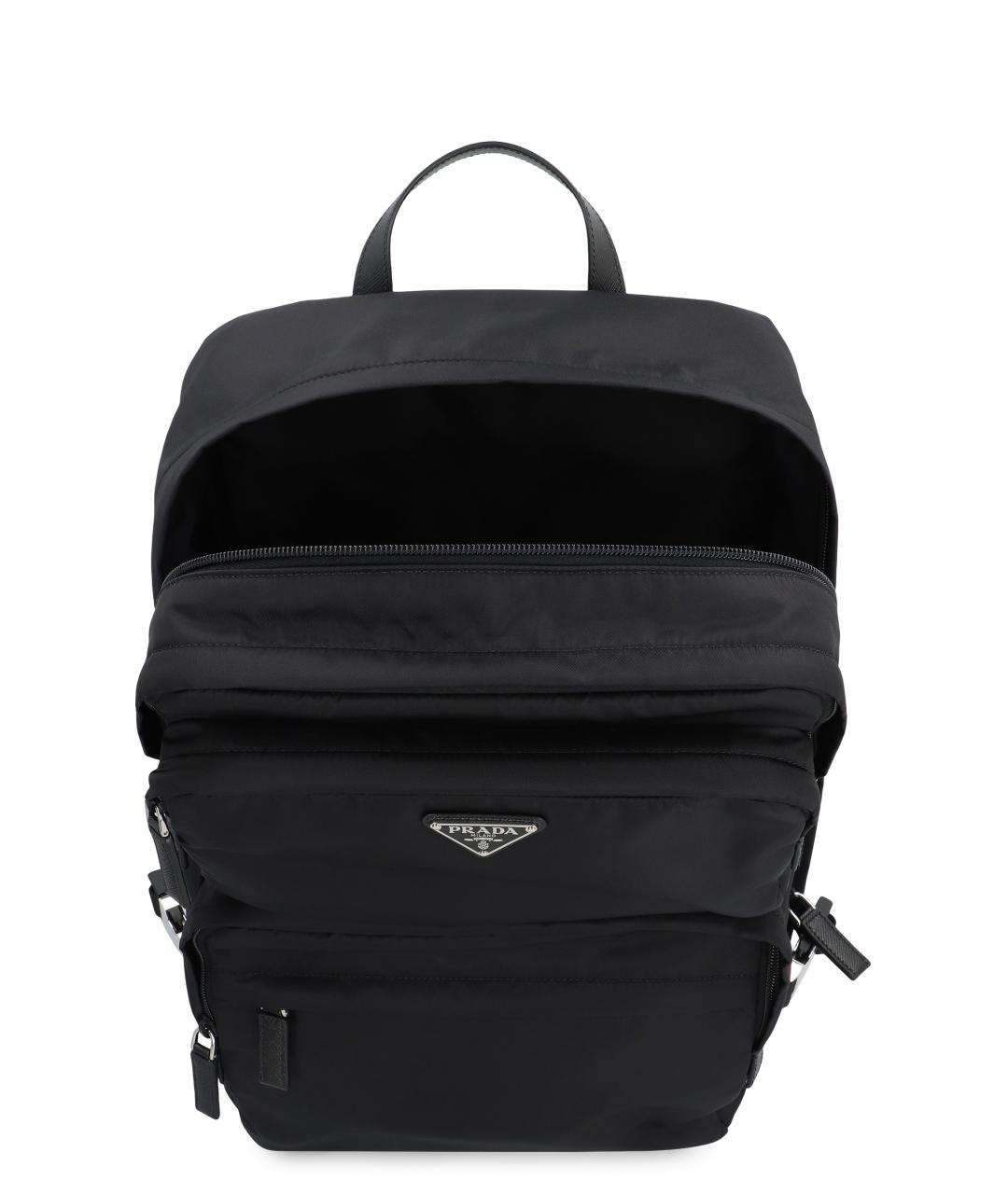 PRADA Черный синтетический рюкзак, фото 5
