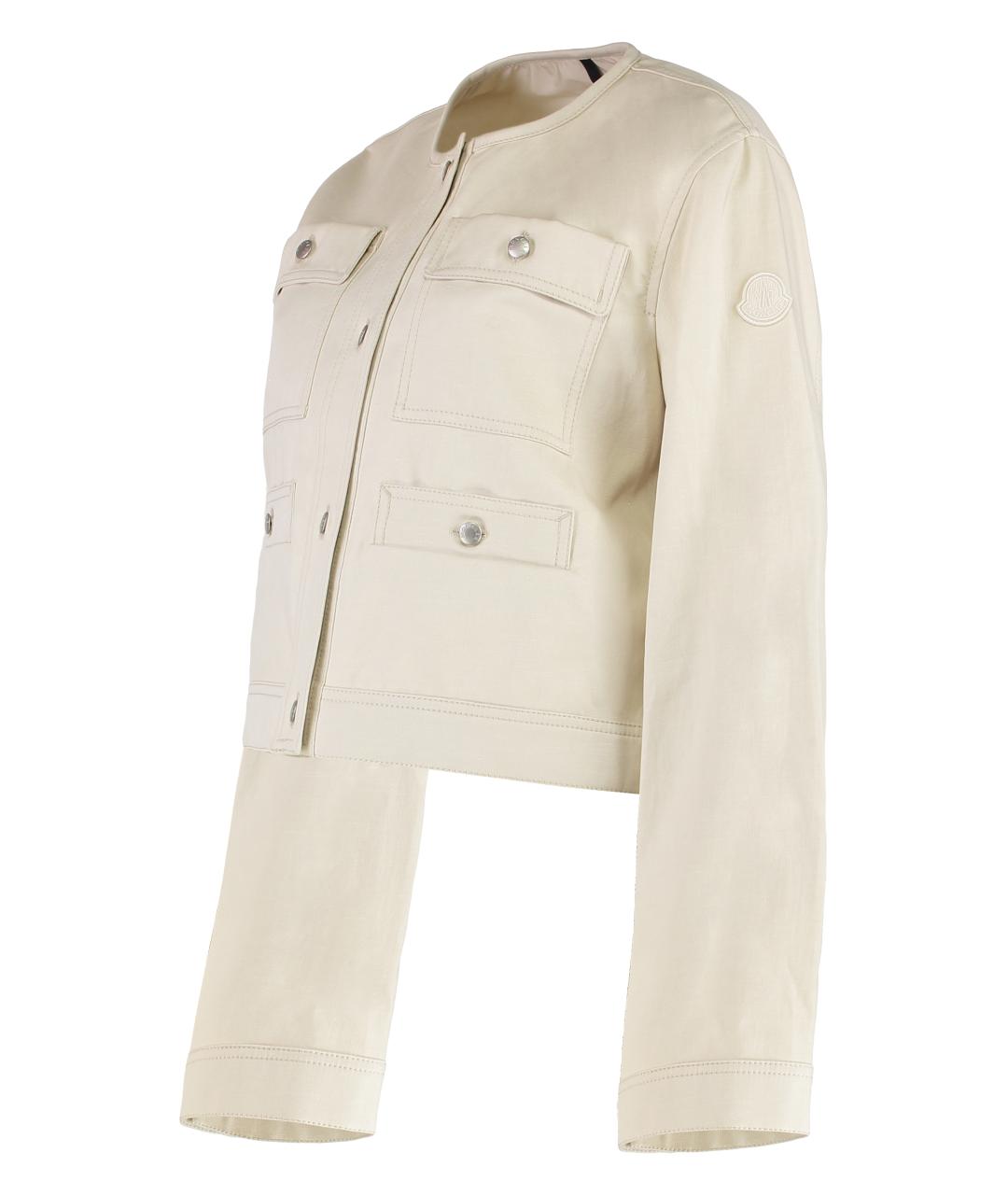 MONCLER Белая хлопковая куртка, фото 3