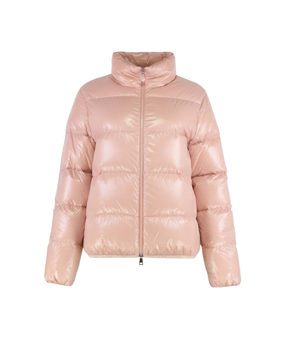 MONCLER Розовая полиамидовая куртка, фото 1