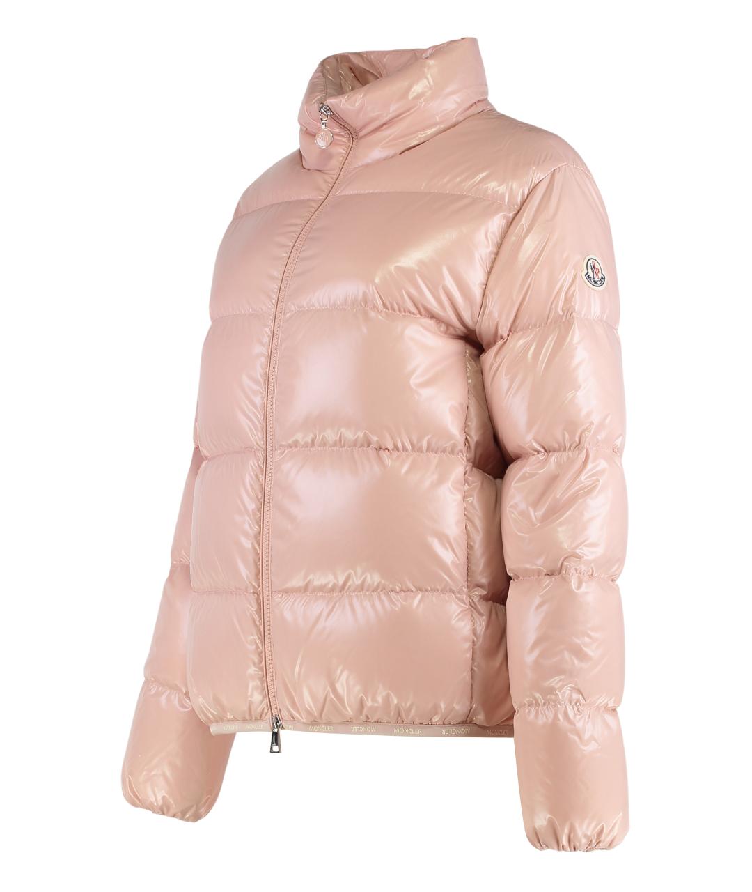 MONCLER Розовая полиамидовая куртка, фото 3