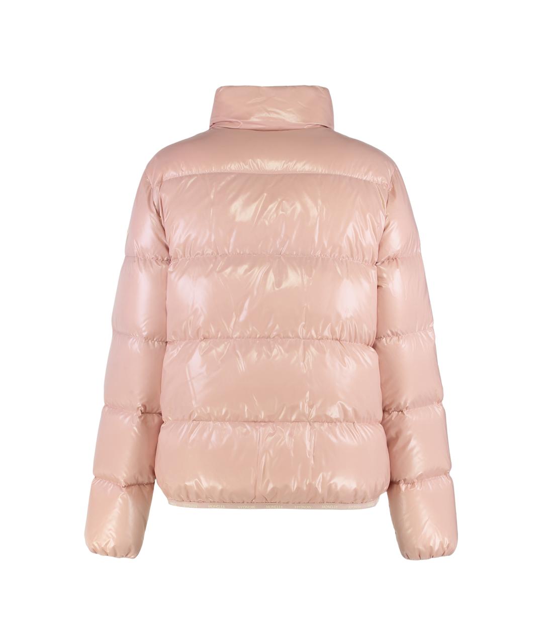 MONCLER Розовая полиамидовая куртка, фото 2