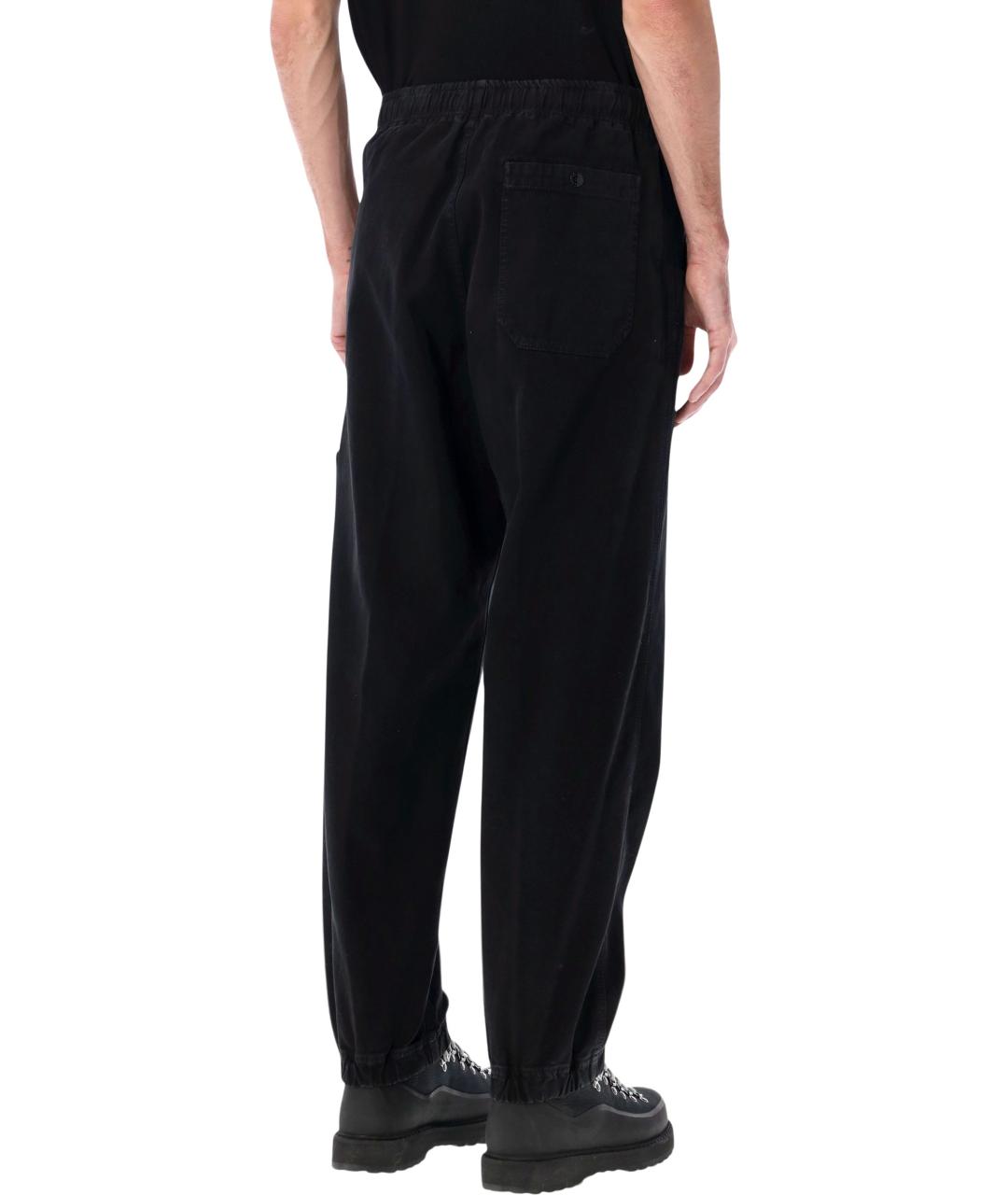 STONE ISLAND Черные хлопковые повседневные брюки, фото 3