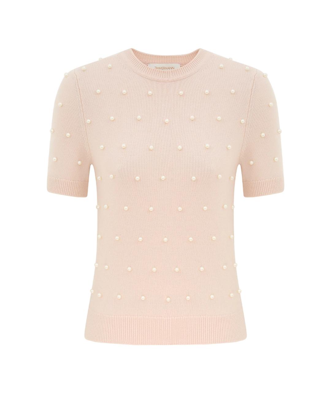 ZIMMERMANN Розовый шерстяной джемпер / свитер, фото 1