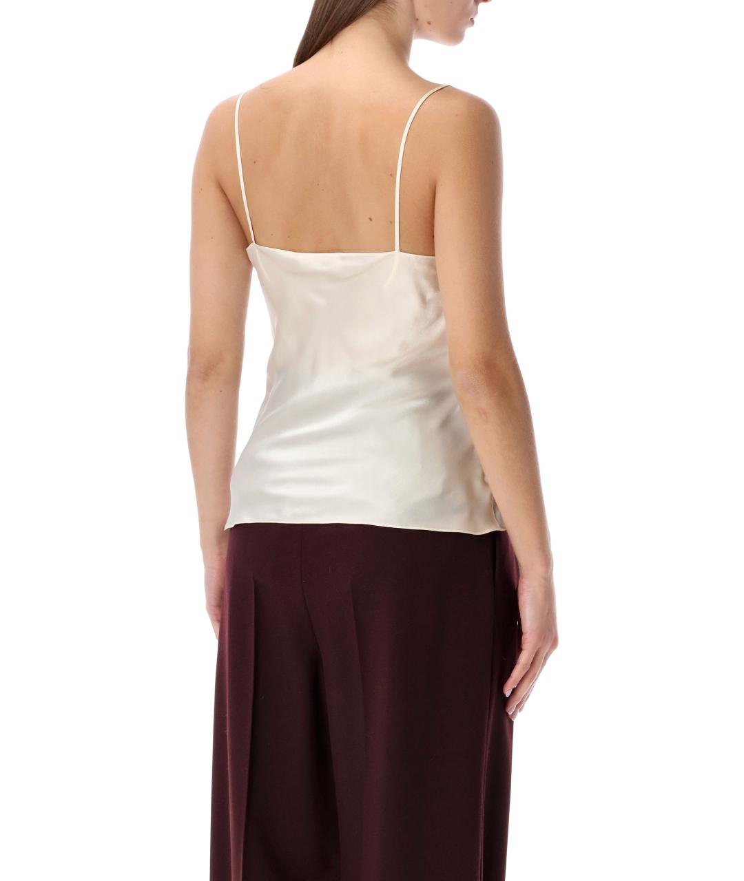 CHLOE Белая шелковая майка, фото 3