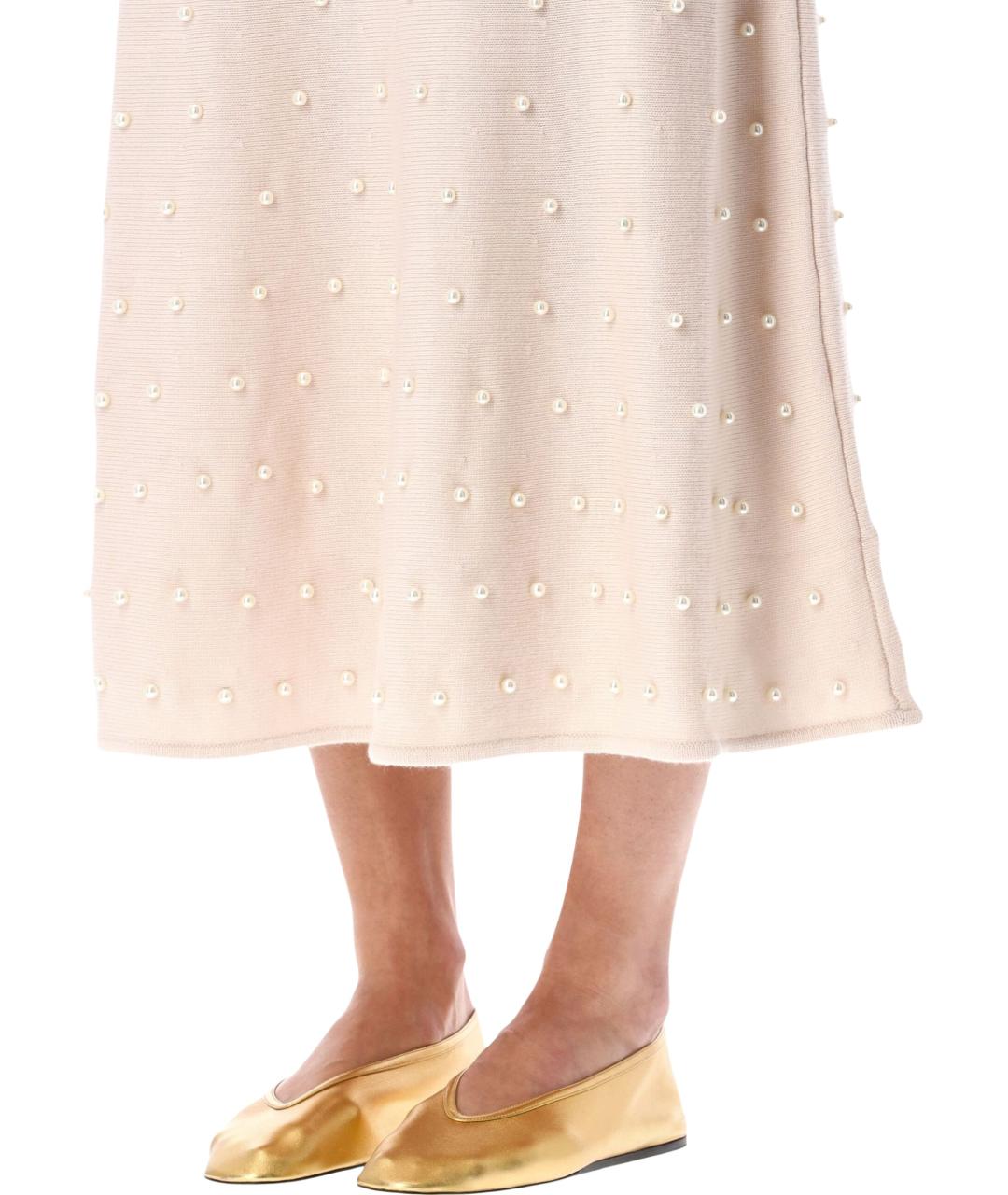ZIMMERMANN Розовая шерстяная юбка миди, фото 3