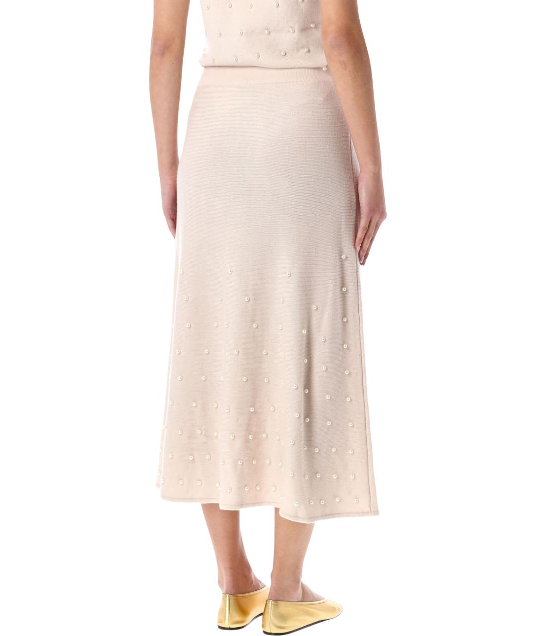 ZIMMERMANN Розовая шерстяная юбка миди, фото 2