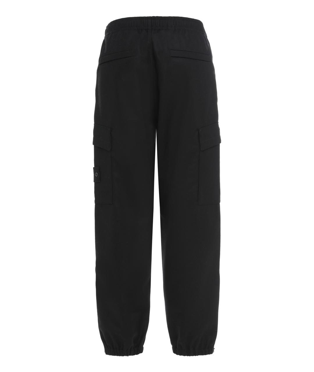 STONE ISLAND Черные повседневные брюки, фото 3