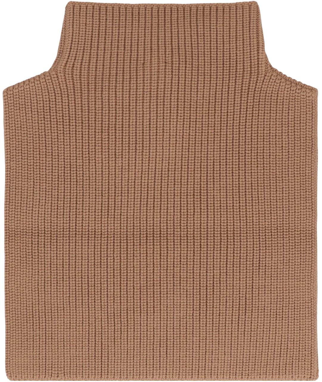 MAX MARA Коричневый шерстяной воротник, фото 3