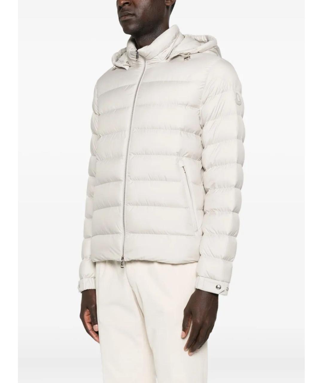 MONCLER Серая полиэстеровая куртка, фото 3