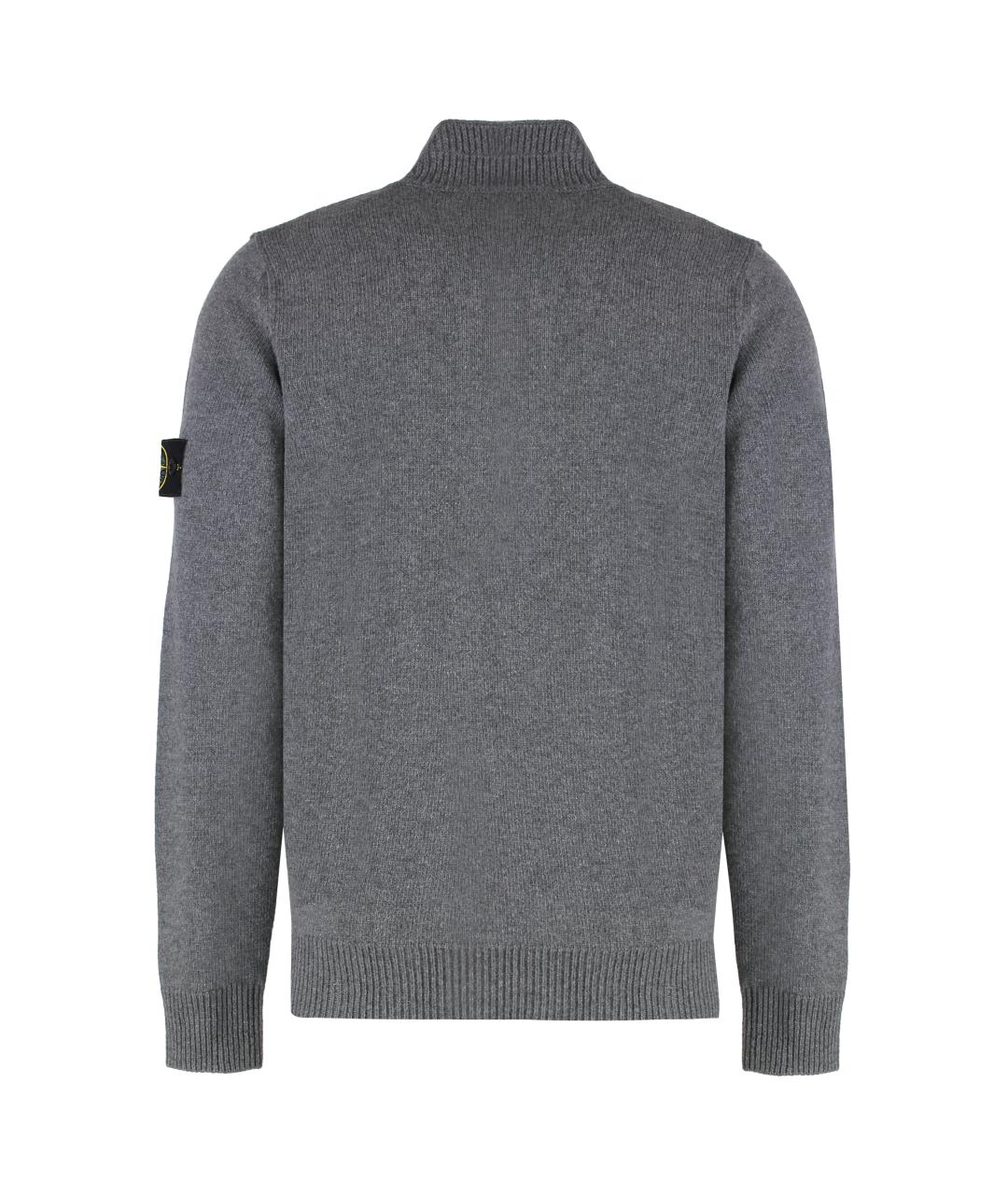 STONE ISLAND Серый шерстяной джемпер / свитер, фото 3