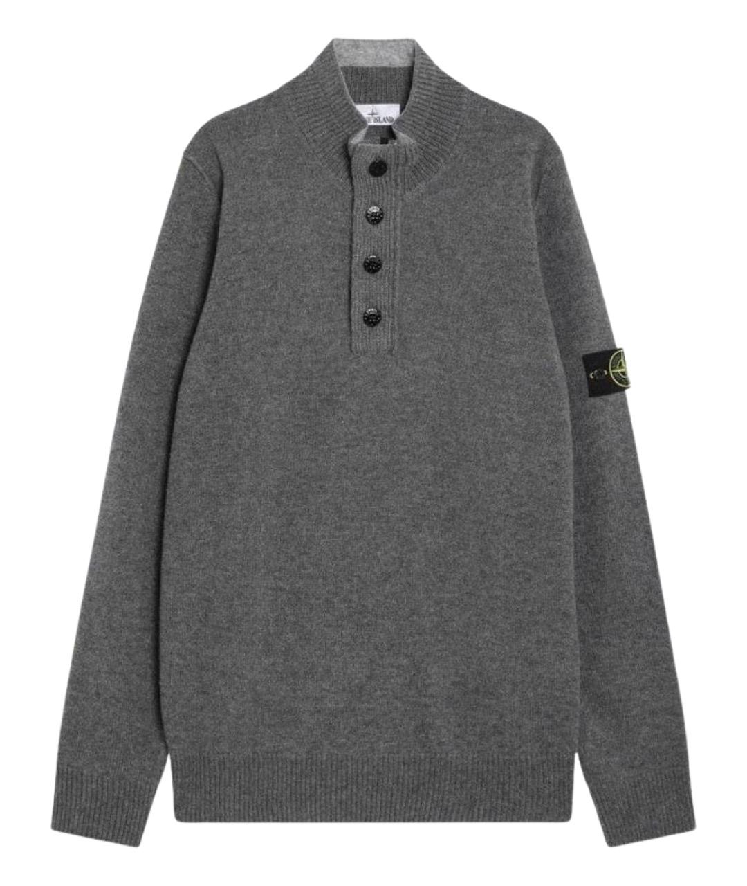 STONE ISLAND Серый шерстяной джемпер / свитер, фото 1