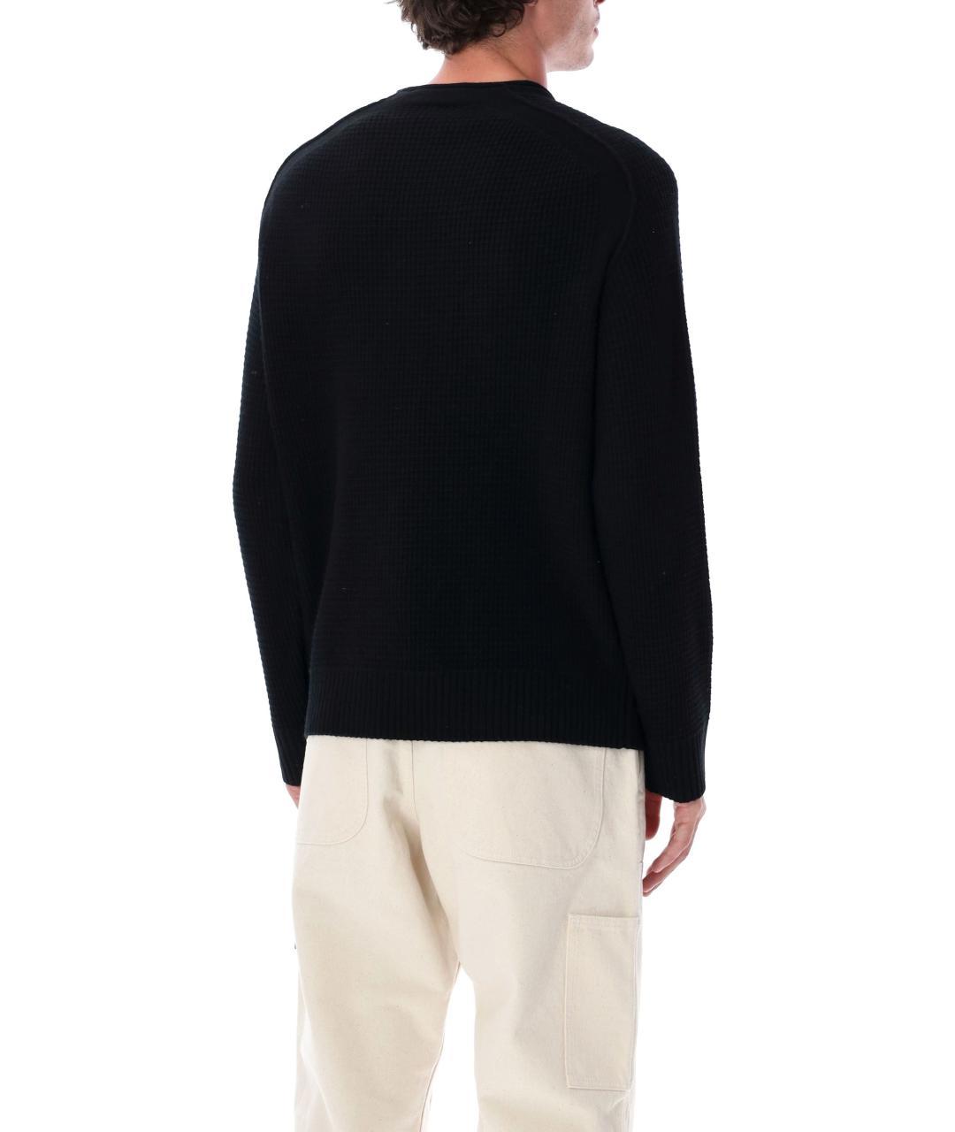 STONE ISLAND Черный шерстяной джемпер / свитер, фото 2