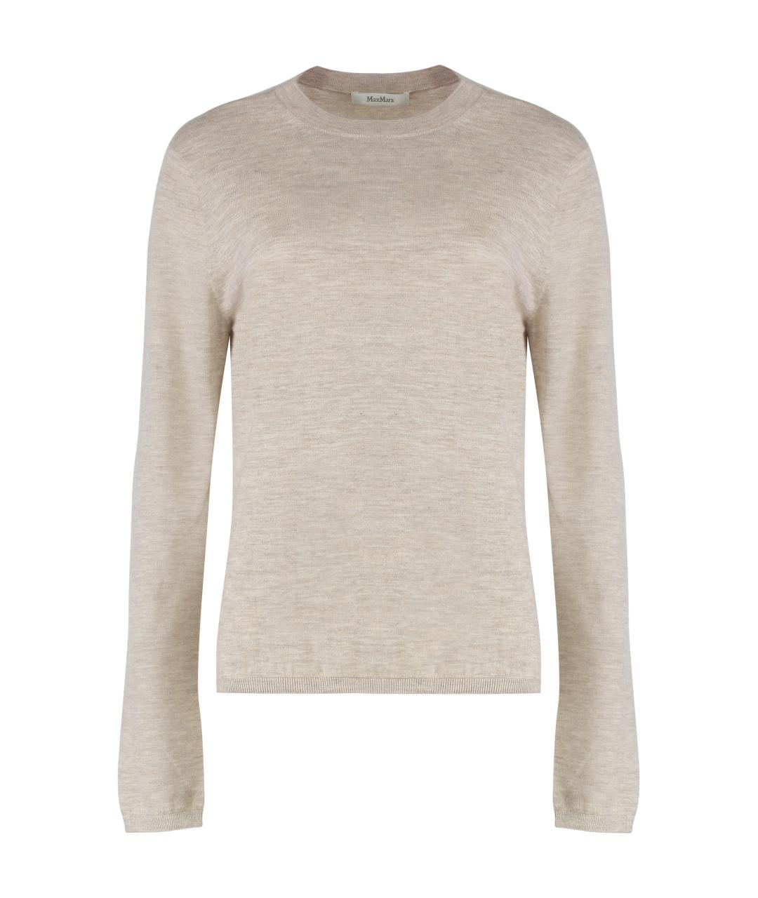 MAX MARA Бежевый кашемировый джемпер / свитер, фото 1