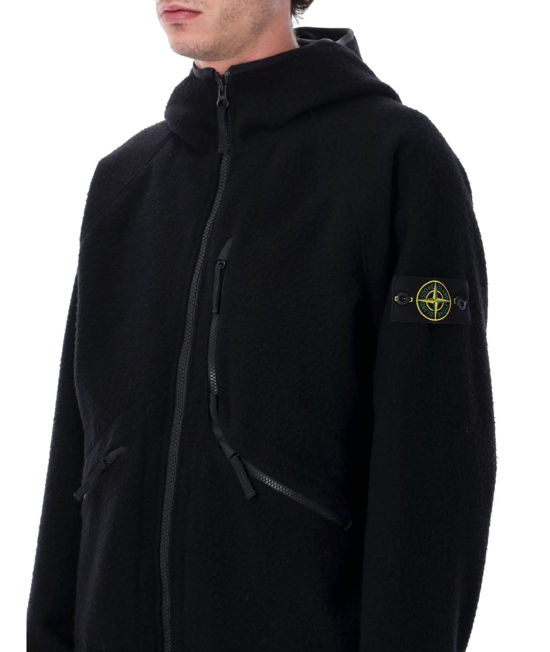 STONE ISLAND Черная полиэстеровая куртка, фото 4