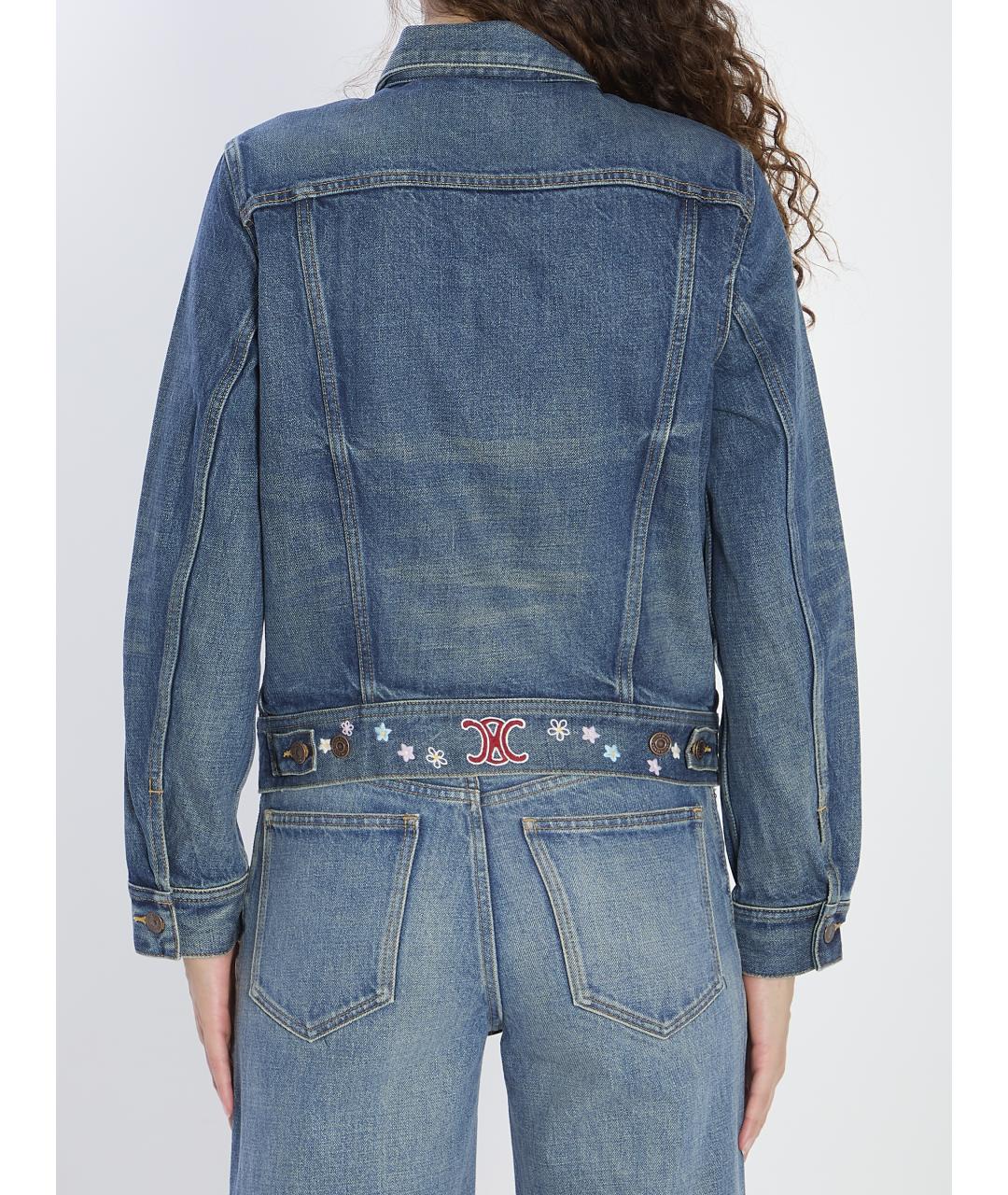 CELINE Синяя хлопковая куртка, фото 5