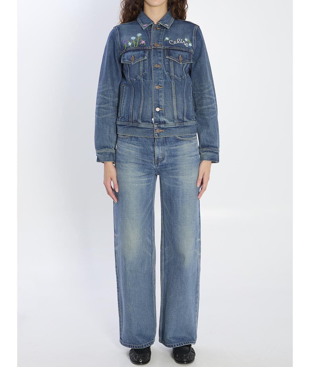 CELINE Синяя хлопковая куртка, фото 6