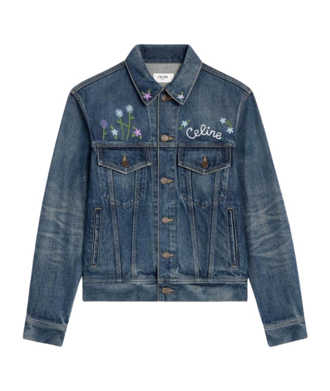 CELINE Синяя хлопковая куртка, фото 1