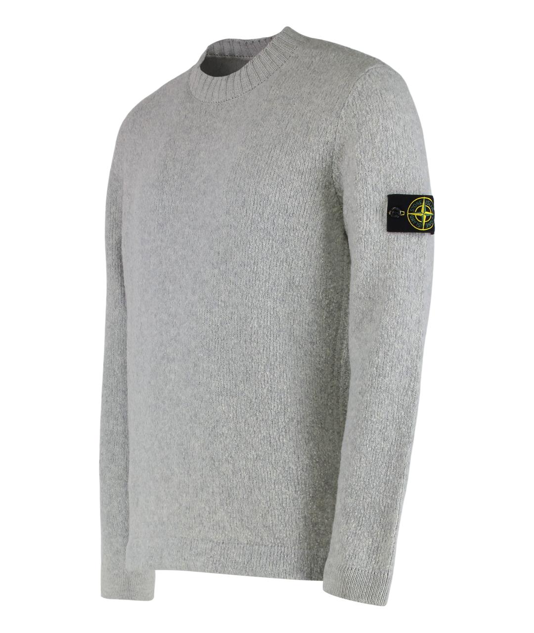 STONE ISLAND Серый шерстяной джемпер / свитер, фото 2