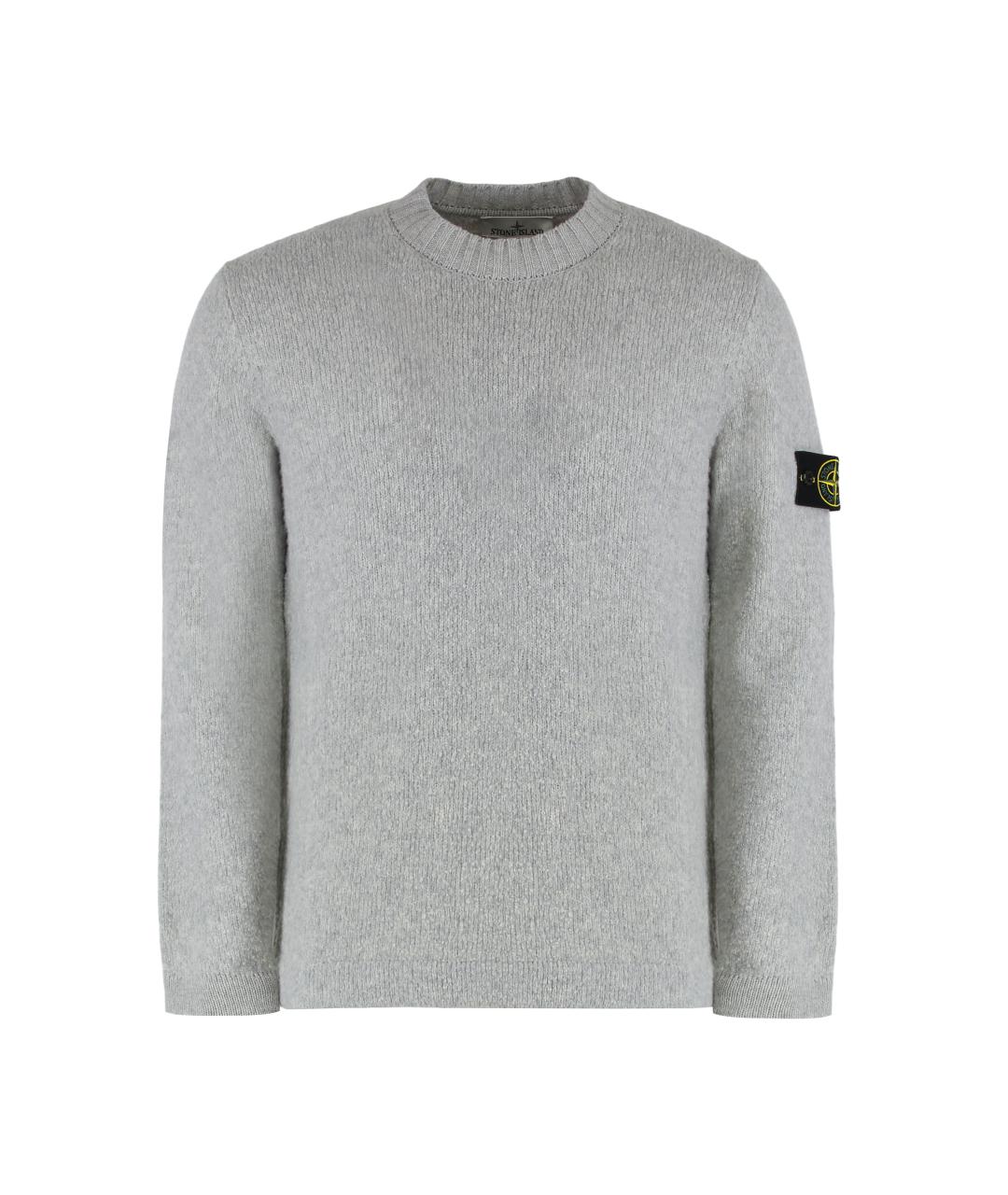 STONE ISLAND Серый шерстяной джемпер / свитер, фото 1