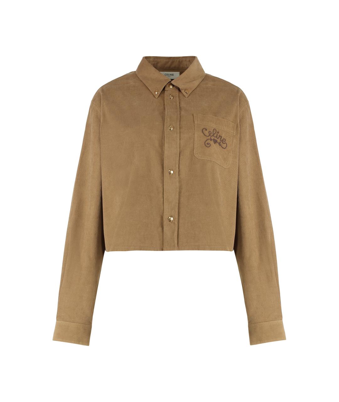 CELINE Бежевая хлопковая рубашка, фото 1