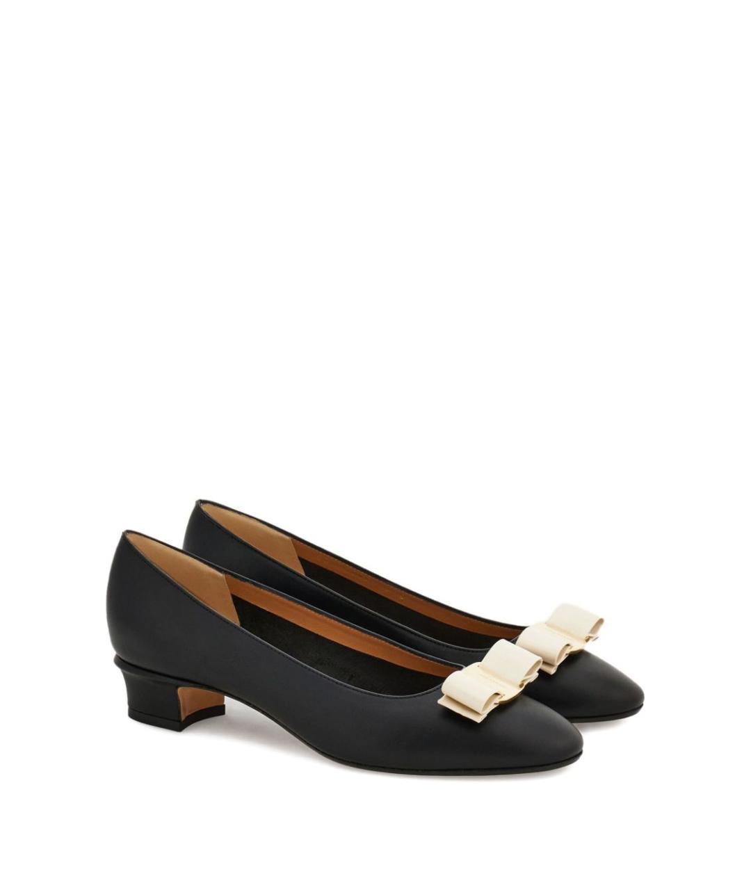 FERRAGAMO Черные кожаные туфли, фото 3