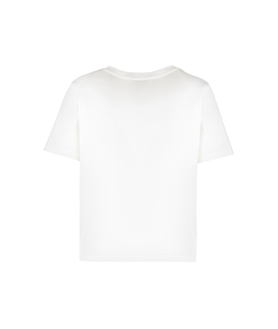 CELINE Белая хлопковая футболка, фото 2