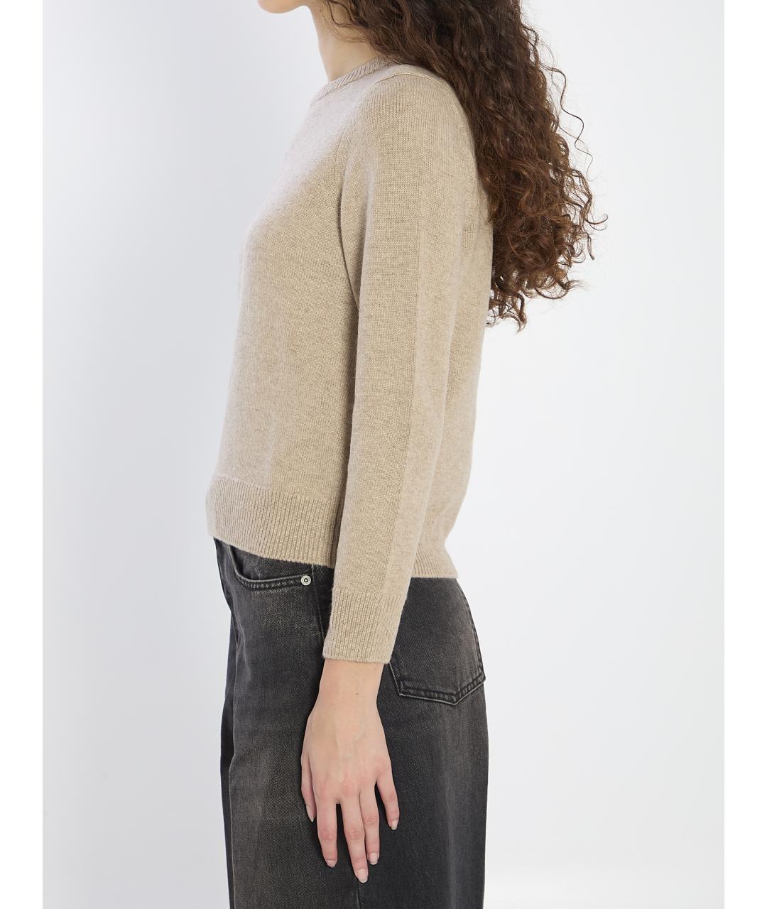 CELINE Бежевый кашемировый джемпер / свитер, фото 3