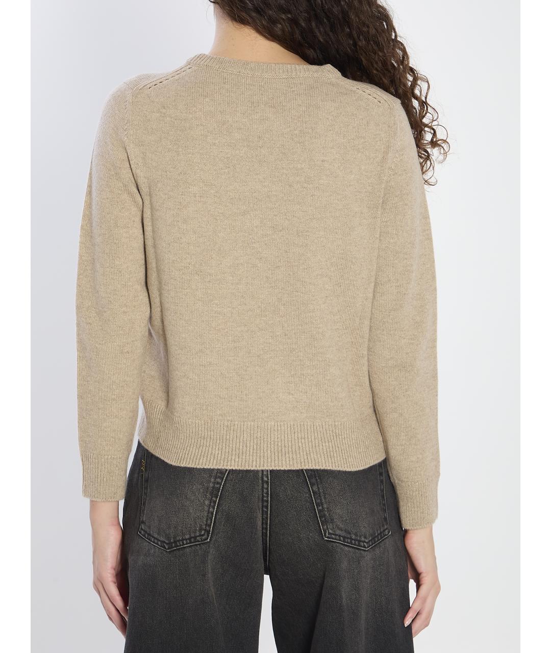 CELINE Бежевый кашемировый джемпер / свитер, фото 4