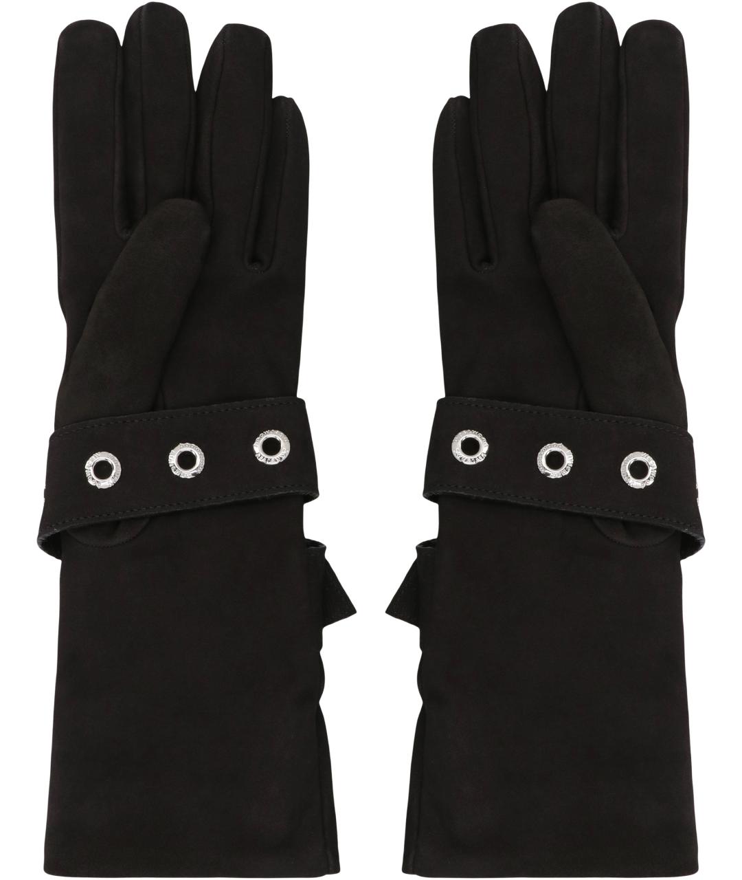 VIVIENNE WESTWOOD Черные кожаные перчатки, фото 2