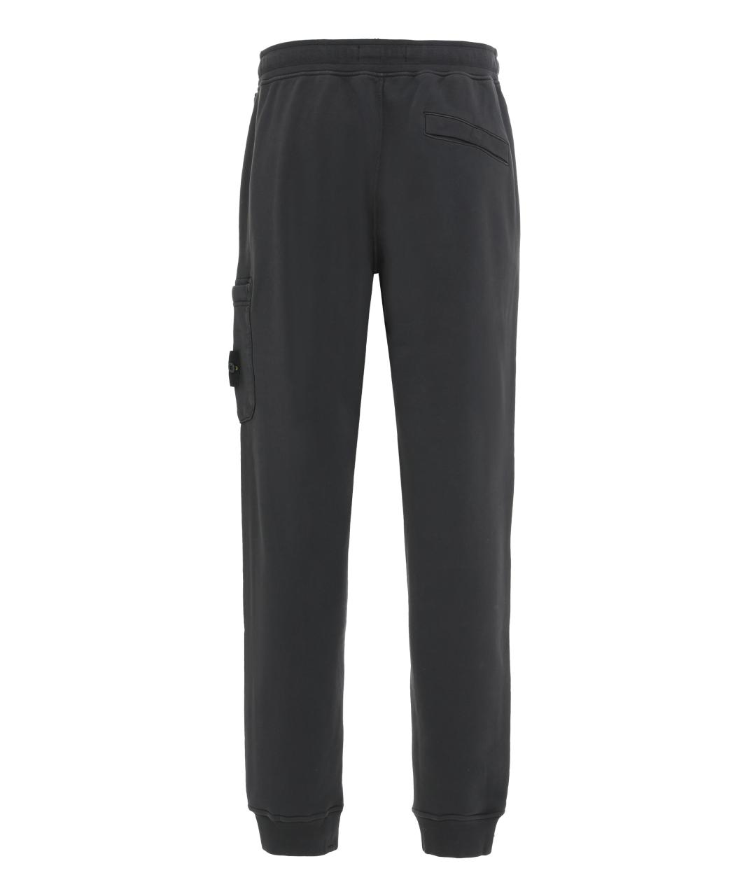 STONE ISLAND Серые хлопковые повседневные брюки, фото 3